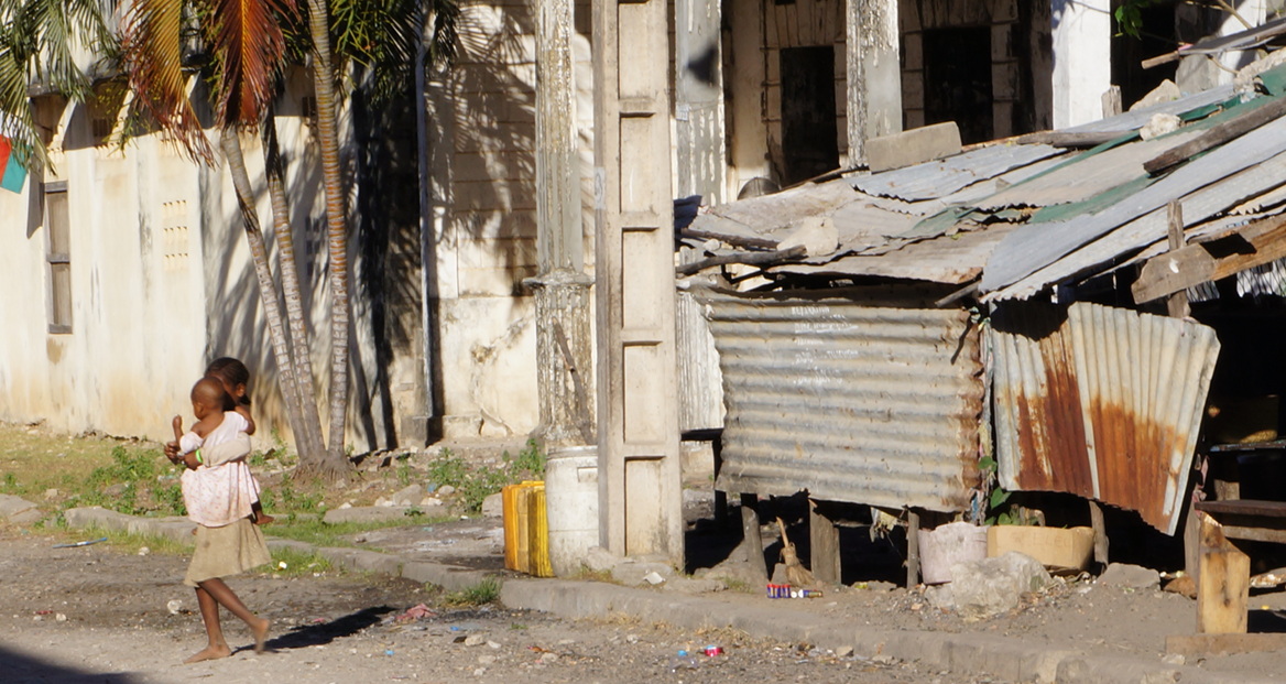 Madagascar - small girl carrying kid