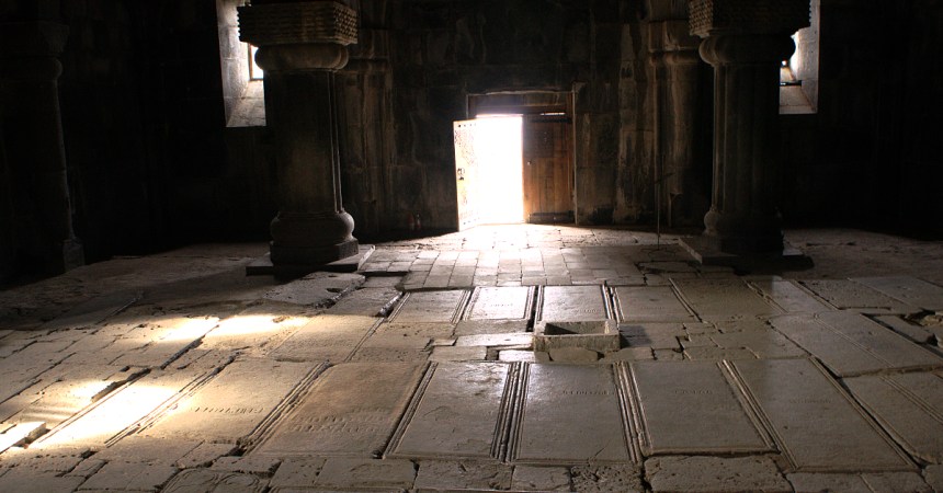 Haghpat Church - Entrance Stones - Graves of Saints