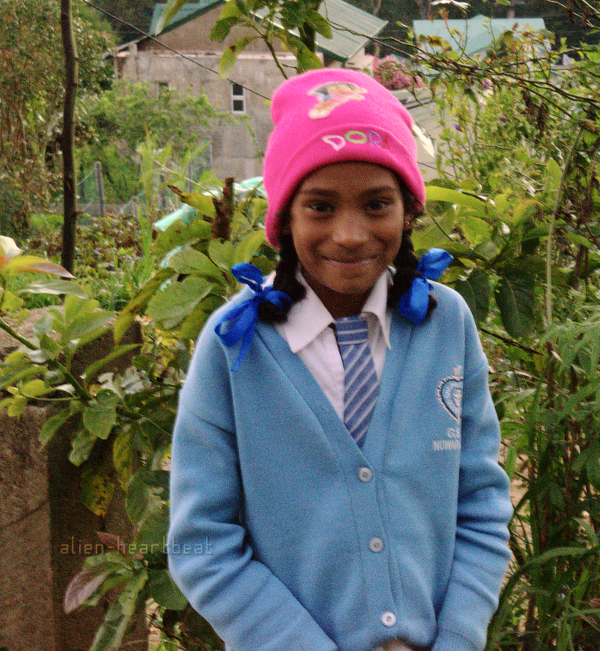 Nuwara Eliya - Schoolgirl in Dora the Explorer Hat