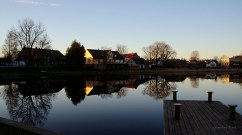 Estonia, Suure-Jaani: Evening Reflections on Lake