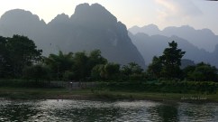 Laos: girl,river,mountains
